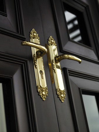 Portrait of door handleの写真素材