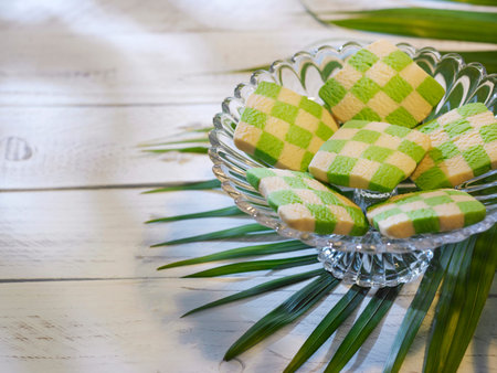 checker cookies shape and size like ketupat