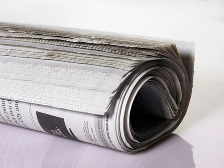 Roll of newspapersの写真素材