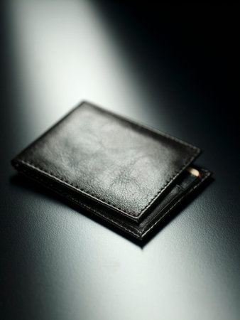 Close up of leather wallet