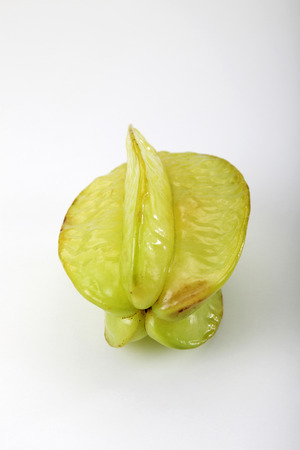 image of star fruit on the plain backgroundの写真素材