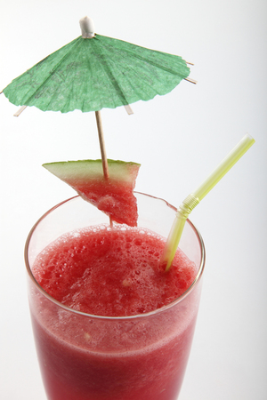 watermelon fruit juice on the plian backgroundの写真素材