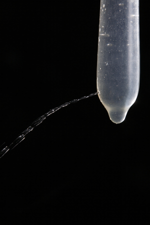 condom with weater but leakingの写真素材