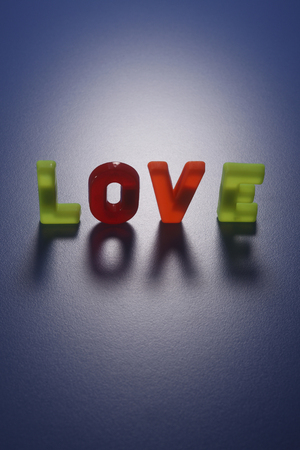 "Love" formed by alphabets.の写真素材