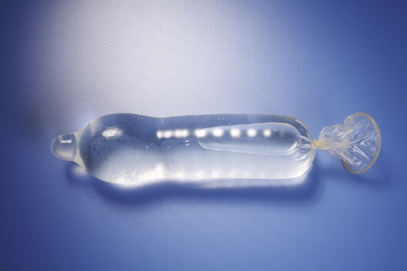stock image of condom fill with waterの写真素材