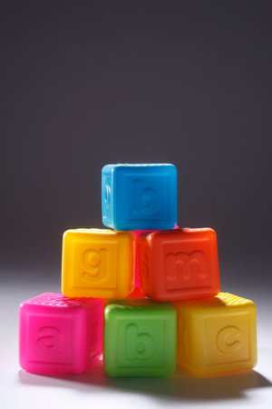 A stack of playing blocks.