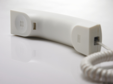 close up of the phone receiverの写真素材