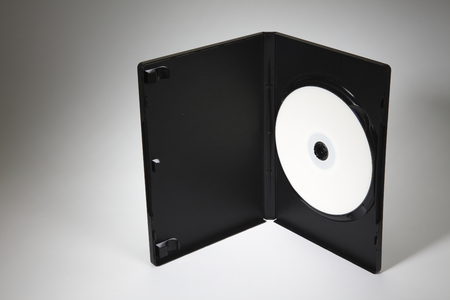 blank cd cover on the palin backgroundの写真素材
