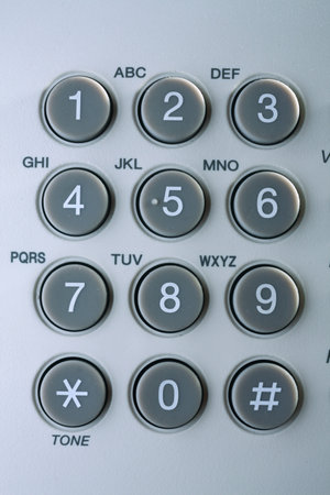 close up of the telephone pad