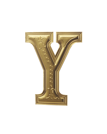 stock image of gold color alphabet with clipping pathの写真素材