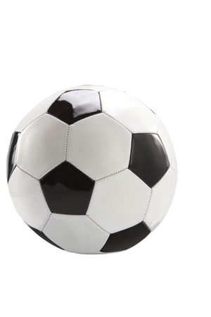 Single soccer ball isolated on plain backgroundの写真素材