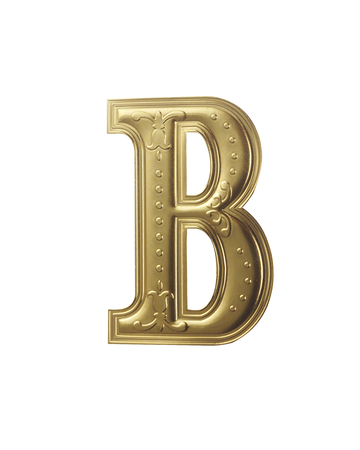 stock image of gold color alphabet with clipping pathの写真素材