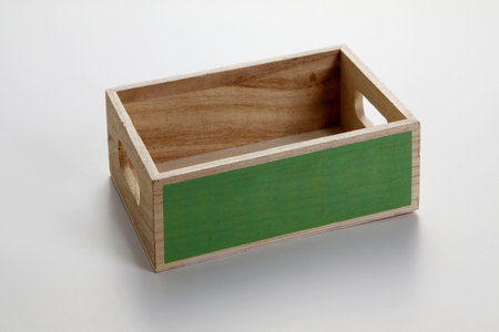stock image of the Empty crate isolated on plain backgroundの写真素材