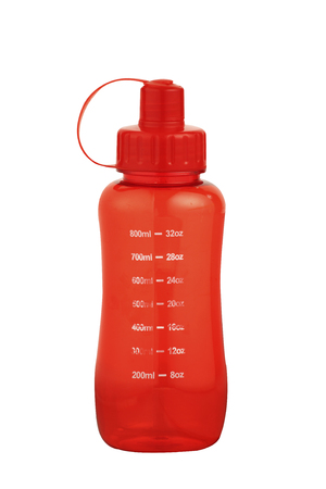 Sports water bottle in red colourの写真素材