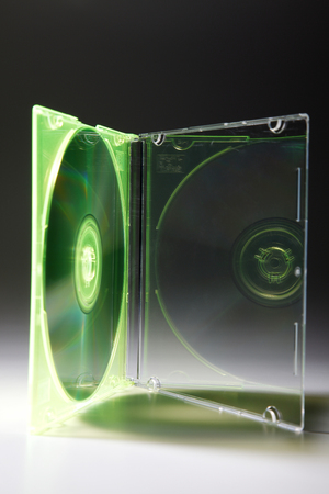 Blank CD Jewel Case. Fill it in with your own graphic.の写真素材