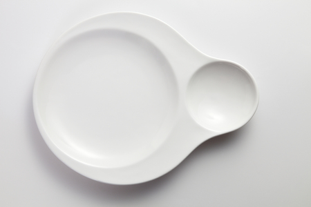 Clean  designer plate with drop shadowの写真素材