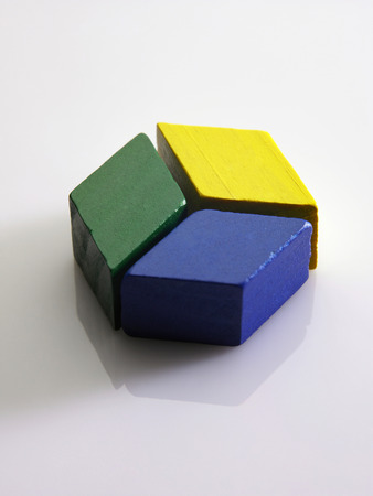 Building blocks representing a pie chart.の写真素材