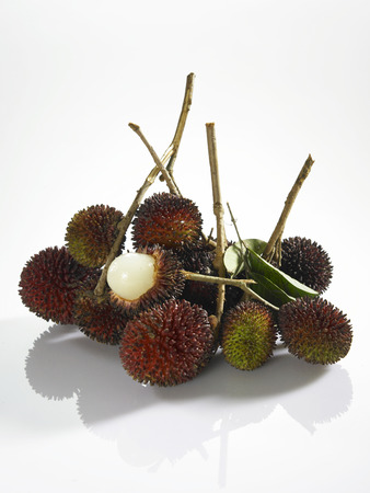 Close Up Shot Of Buah Pulasan Fruitの写真素材