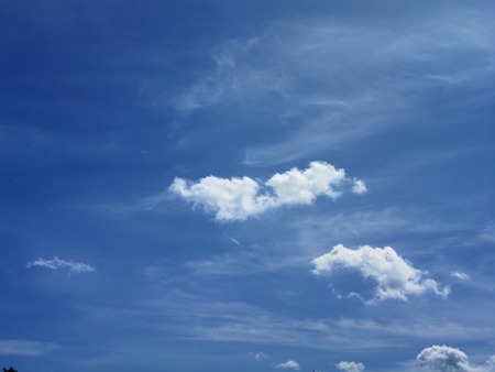 Blue sky and white clouds (Panorama)の写真素材