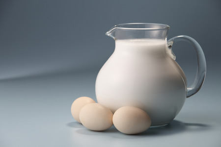 stock image of the milk and eggの写真素材