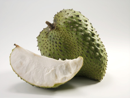 sour sop fruit and cutsの写真素材