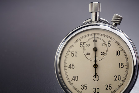 Stopwatch isolated on black background.の写真素材