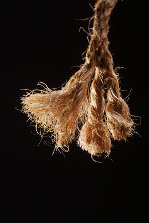 close up of the straw rope