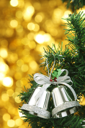 Christmas tree with some decorations.の写真素材