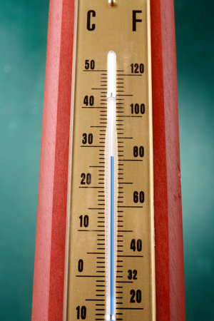 Room thermometer on the background.