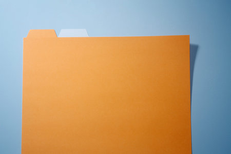 close up of the Manila card folder