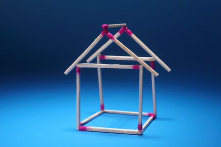 Matches in shape of houseの写真素材