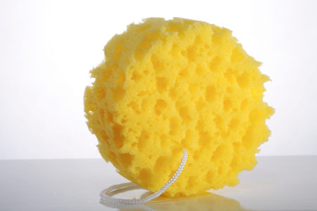 Close up of a bath sponge