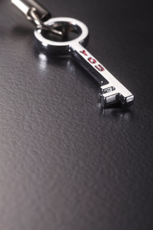 Close up of metal key