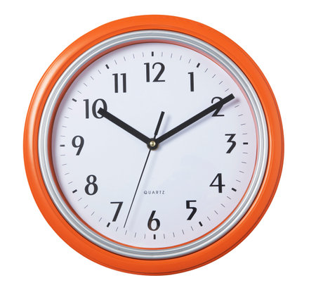 round clock with clipping path