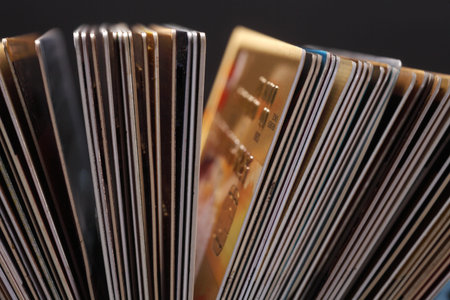 close up of Stack of Credit Cards