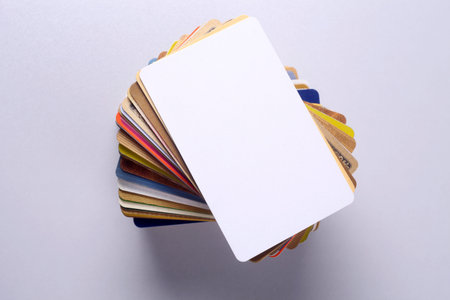 close up of Stack of Credit Cards