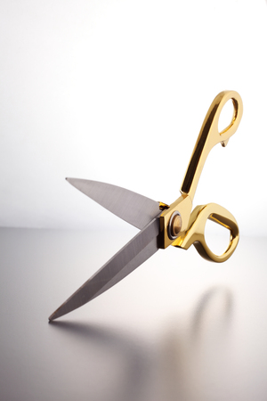 Close up a pair of  scissorの写真素材