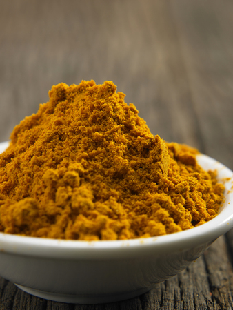 close up of the turmeric powderの写真素材
