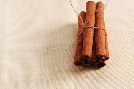 Close of the cinnamon in a rollの写真素材