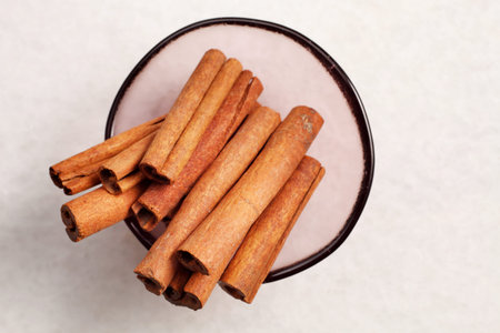 top view of the cinnamon stick