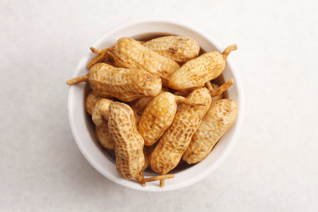 close up of the peanut in a bowl