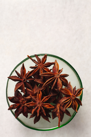 top view of the anise starの写真素材