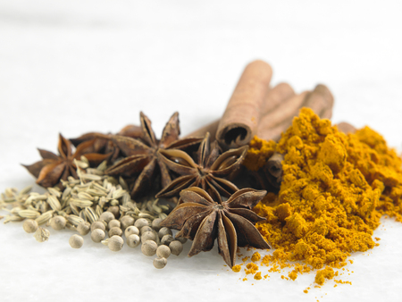 few asian spices putting togetherの写真素材