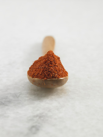 spoon full of the chilli powderの写真素材