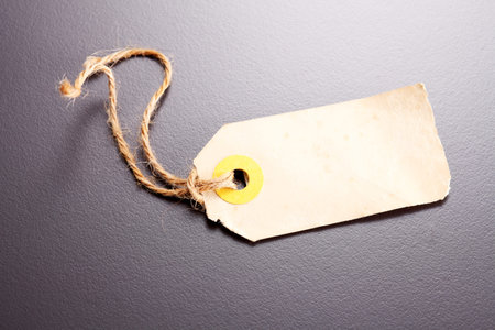 Close up of the blank tag