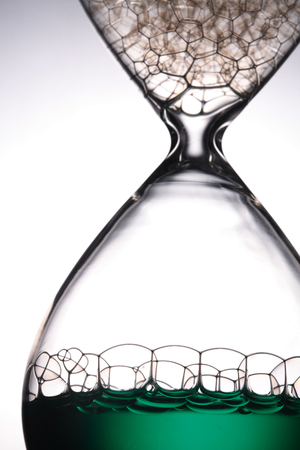 liquid type of the hour glassの写真素材