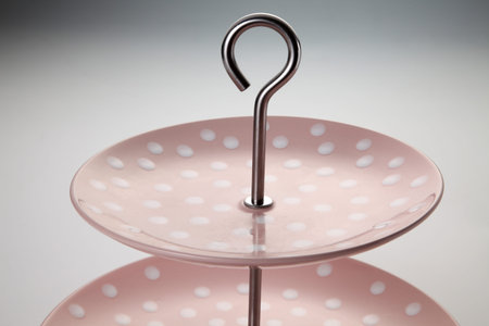 two tiers candy tray on the gray background
