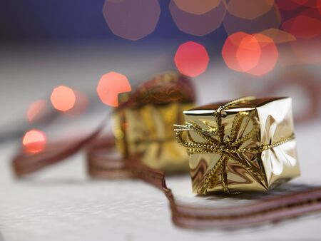 close up of the present boxesの写真素材