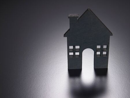 model house icon for the propertyの写真素材
