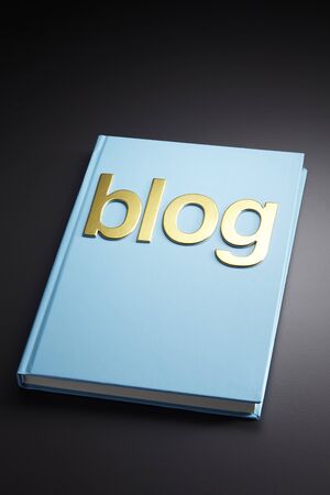 alphabet blog on the bookの写真素材